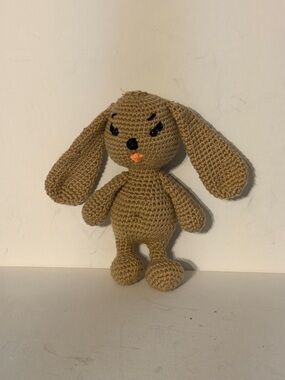 Handmade Crochet Brown Bunny Plush Toy - Kids Dolls & Accessories